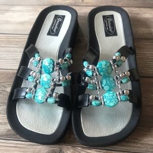 Grandco Beaded Sandals Size 8 Brand new